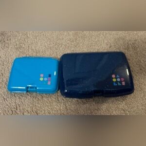 Caboodles Blue and Teal Hair Accessory Case Duo